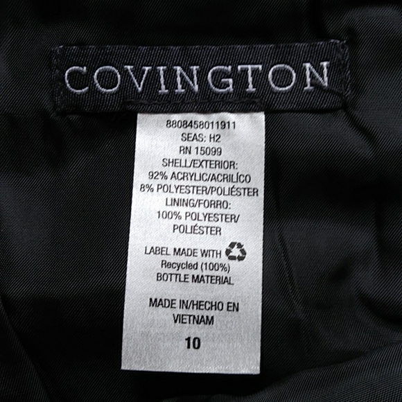 NEW Covington Lined Sparkly Skirt 10 Black - Picture 5 of 12